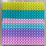 Big Size Among in Us Rainbow Pop Bubbles Fidget Toy Antistress Push Bubble Sensory Silicone Toy Simple Dimple Poppit Fidget Toys