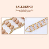 Wood Back Massage Roller Rope Therapy for Neck Leg Back Full Body Pain Relief Stimulating Acupoint Relax Sub-health Population