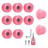 Roller Skate Wheels With Bearings And Toe Stoppers Roller Skate Brake Block Durable 82A Skateboard Wheels Parts