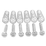 12 Pcs Electric Guitar Tremolo Bridge String Saddles Mount Adjust Conical Spring and Screws Silver