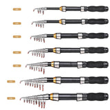 Ultralight Carbon Fiber Telescopic Fishing Rod Portable Sea Spinning Pole Portable Black Mini ultra short Sea fishing rod