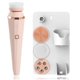 4 In 1 Facial Cleansing Brush 360° Rotating Face Cleaner Deep Pore Acne Blackhead Remover Tools Face Scrubber Skin Care Machine