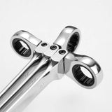 Flex Head Ratcheting Wrench Set,Combination Ended Spanner kits, Chrome Vanadium Steel Hand Tools Socket Key Ratchet Wrench set