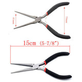 Mini Long Needle Nose Pliers Precision Wire Plier Repair Tool For Jewelry Processing Fishing With Insulate Grips 4.5inch