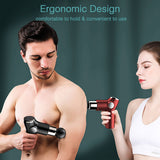 Fascial Gun 6-Level Variable Frequency Vibration Muscle Massager Portable Quiet Electric Body Massager 4 Massage Heads