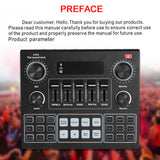 V9 Audio Studio Sound Card 3.5mm Microphone Headset Live Broadcast Studio Phone Bluetooth Sound Adapter for Phone Computer