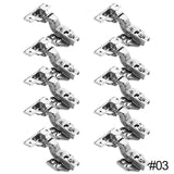 10/20pcs Hinge Soft Closing Full Overlay Door Hydraulic Hinges No-Drilling Hole Clip-On For Cabinet Cupboard Furniture Hardware