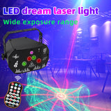 Aurora Pattern Laser Disco Light LED Dream Laser Lights Red Green Laser With RGB Led Strobe Lamp Wedding Birthday Party Light