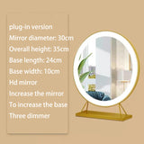 Desktop Bluetooth three color LED light cosmetic mirror Special cosmetic mirror with light Multifunctional desk lamp mirror