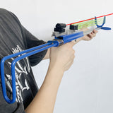 Stainless Steel Catapult with 12 Strand Rubber Band Laser Hunting Slingshot Powerful Slingshot Rifle Outdoor Shooting