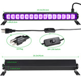30 LED Black UV Light black 30W Bar Glow In The Dark Party Supplies for Christmas Blacklight Party Birthday Wedding Stage Lights