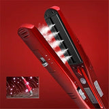 Professional Flat Iron Straightening Iron Brush Titanium Ceramic Hair Comb Curler Steampod Hair Curler