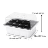 Plant Starter Tray Kit Indoor Gardening Supplies Nursery 12 Grid Flowers Vegetables Herb With Lid Adjustable Dome Base Yard Mini