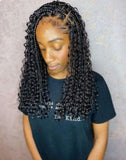 Braid wig short curly hair mechanism elastic mesh chemical fiber headgear spot Box Braid Wig