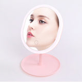 Led Makeup Mirror M007-1 USB Storage LED Face Mirror Adjustable Touch Dimmer Led Vanity Mirror Stand Up Desk Cosmetic Mirror