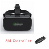 VR Virtual Reality 3D Glasses Box For Movie Games VR Headset Helmet For IOS Android Smartphone Binoculars With Bluetooth Rocker