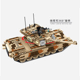 Military series World War II American camouflage M1A2 Main Battle Tank DIY model Building Blocks Toys Gifts