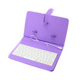 2 IN 1 Wired Keyboard for Mobile Phone Universal PU Leather Keyboard Phone Case Wired Mini Keypad for Andriod OTG Smartphones