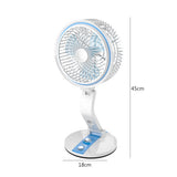 Solar/USB Desk Adjustable Folding Fan With LED Light Charging Multifunction Mini Portable Solar Panel Desktop Emergency Lamp