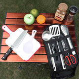 Camping Cooking Utensils Kitchen Cookware Travel Set Portable Stainless Steel Waterproof for Picnic BBQ Camping Travel