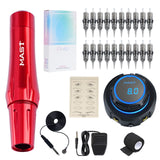 Mast Magnetic Attraction Pmu Permanent Makeup Tattoo Machine Pen Kit with OLED Display Power Supply PMU Cartridge Needles Set