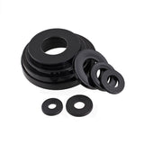600Pcs Black Nylon Rubber Flat Washer Assortment Kit for M2 M2.5 M3 M4 M5 M6 M8 M10 M12 Plain Repair Washer Furniture Gasket Kit