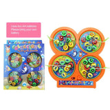 Kids Fishing Toys Go Fishing Game Educational Toy Electric Music Rotating Catch Magnetic Fish Hand-eye Training Toy Montessori