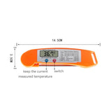 1PC Digital Display Folding Food Thermometer Probe Barbecue Thermometer Kitchen Barbecue Electronic Water Thermometer Wholesale