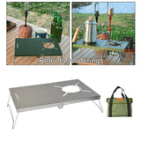 Camping Table Folding Stove Table Gas Furnace Desk Folding Camping Hiking Picnic Stove Table for Camping/Banquet/Picnic Party