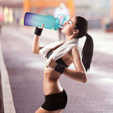 2 Pcs Handle, Large-Capacity Bounce Cover With Straw, Outdoor Sports Bottle, 2000 Ml &amp; 3800ML B