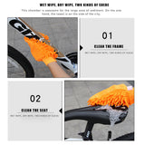 6pcs Professional MTB Mountain Road Bike Cleaning Tools Set Portable Tire Chain Crankset Gap Wheel Cleaner Brush