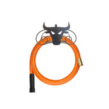Storage Organizer Space Saving Iron Home Garden Hose Holder Yard Solid Wall Mounted Outdoor Water Pipe Heavy Duty Bison Shape