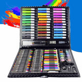 150 Pcs/Set Drawing Tool Kit with Box Painting Brush Art Marker Water Color Pen Crayon Kids Gift 2021