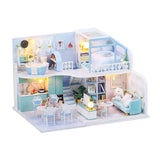 Cutebee DIY DollHouse Doll House Miniature Dollhouse Wooden Furniture Kit Toys for Children New Year Christmas Gift Case