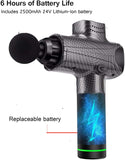 Massage Gun Electric Portable Handheld Deep Tissue Percussion Massager 20 Speed 6 Heads Body Muscle Pain Relief