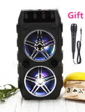 Outdoor Waterproof Wireless Bluetooth Speaker Home Theater Portable Mp3 Karaoke Stereo Music Support FM SD Card With Microphone