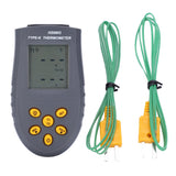 Brand New Generation Digital Thermometer Meter Dual‑Channel LCD Display Temperature Measuring Equipment HS6802