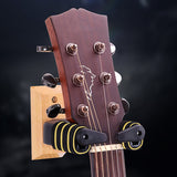 -Guitar Wall Mounted Wooden Base Accessories Rotate Guitar Hanger Holder Support Rack Gravity Hook Guitar Bass Accessory