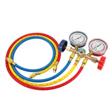 Refrigerant Manifold Gauge Set Air Conditioning Tools with Hose and Hook for R12 R22 R404A R134A