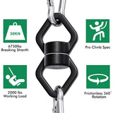 Climbing Swivel Aluminum Alloy Triangular Rotational Device Spinner 30KN 360 Degree Rope Swivel Connector for Hammock