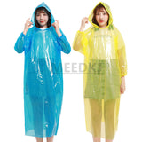 1 pcs Men's Raincoat Thicken Waterproof Adult Transparent Camping Hooded Outdoor Portable Disposable PonchoFashion Ms.