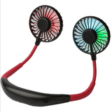 USB Fan With Aromatherapy diffuser Portable Electric Fan Mini Cooling fan Rechargeable Hanging Neck Fan With Light