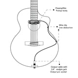 -DOUBLE X0 Guitar Pickup Preamp Soundhole Pickup with Volume &amp; Tone Control for Acoustic Guitar Musical Instrument