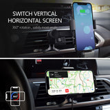 Dual Coils Wireless Car Charger Holder Cell Phone Mount QI 15W Fast Charging for Samsung Z flip 3 4 S22 S21 iPhone 13 12 Pixel 6