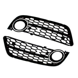 2X ABS Car Front Left &amp; Right Bumper Fog Light Lower Grille Cover for Audi A5 2008 2009 2010 2011