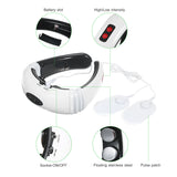 Neck Massager Electric Smart Neck Massage with Heat 6 Modes 16 Levels Portable Cordless Massage for Neck Pain Relief