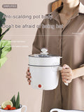 220V Multifunctional Electric Cooker Heating Pan Electric Cooking Pot Machine Hotpot Noodles Rice Eggs Soup double Steamer
