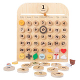 Children Bedroom Wooden Calendar Perpetual Desk Wall Calendar Toy Baby Cognitive Early Educational Toys Kids Educational Toys