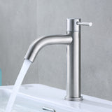 Bathroom Washbasin Faucet Small Single Handle Sink Tap Chrome Brass Single Hole Cold Water Tapware