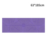 185*63cm Double Layer Non-Slip Fitness Mat Digital Portable Printing Protection Yoga Exercise Pad with Position Line Gymnastics
